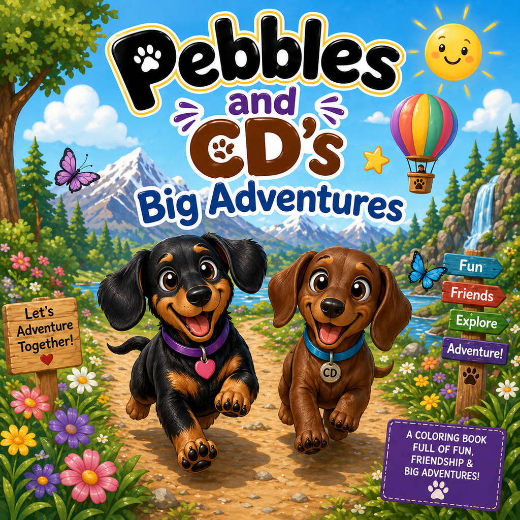 Pebbles and CD's Big Adventure Digital Coloring Book