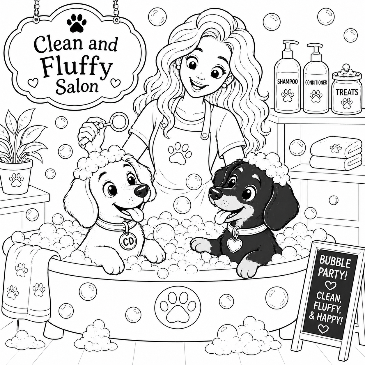Pebbles and CD's Big Adventure Digital Coloring Book