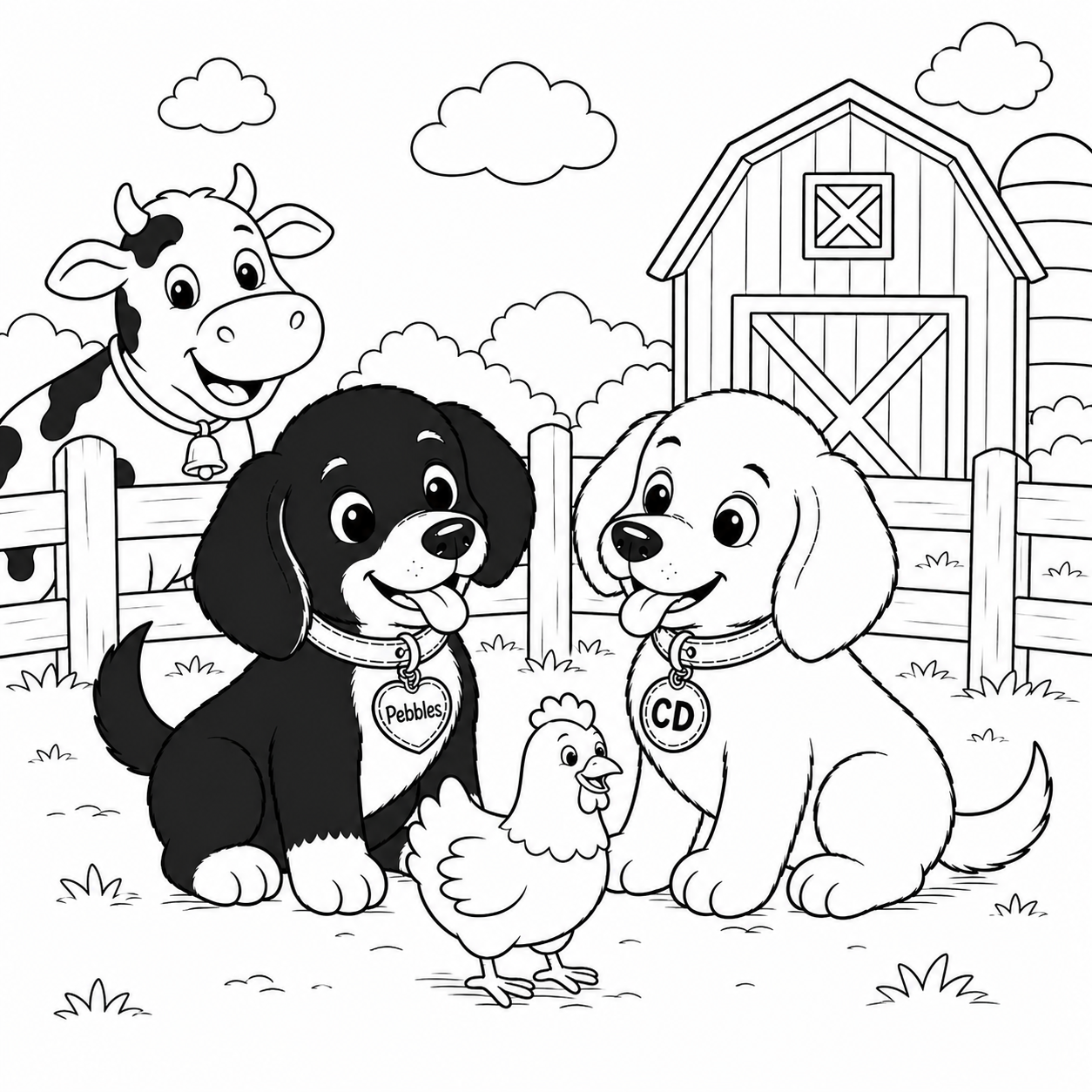 Pebbles and CD's Big Adventure Digital Coloring Book