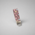 Mauve Faux Leather Paw Print Key Fob Keychain