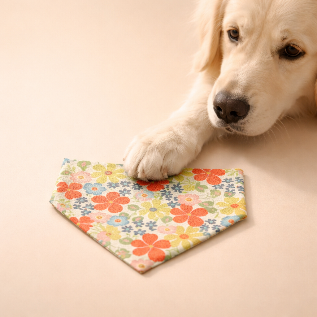 Retro Floral Bandana