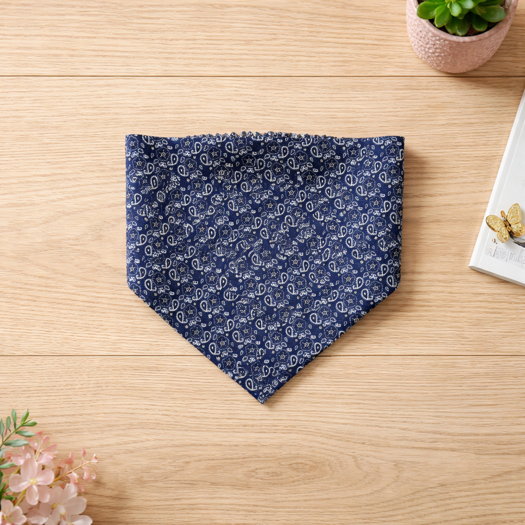 Blue Paisley Bandana